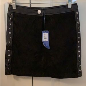 Rebecca Minkoff Leather and Suede Skirt with Studs